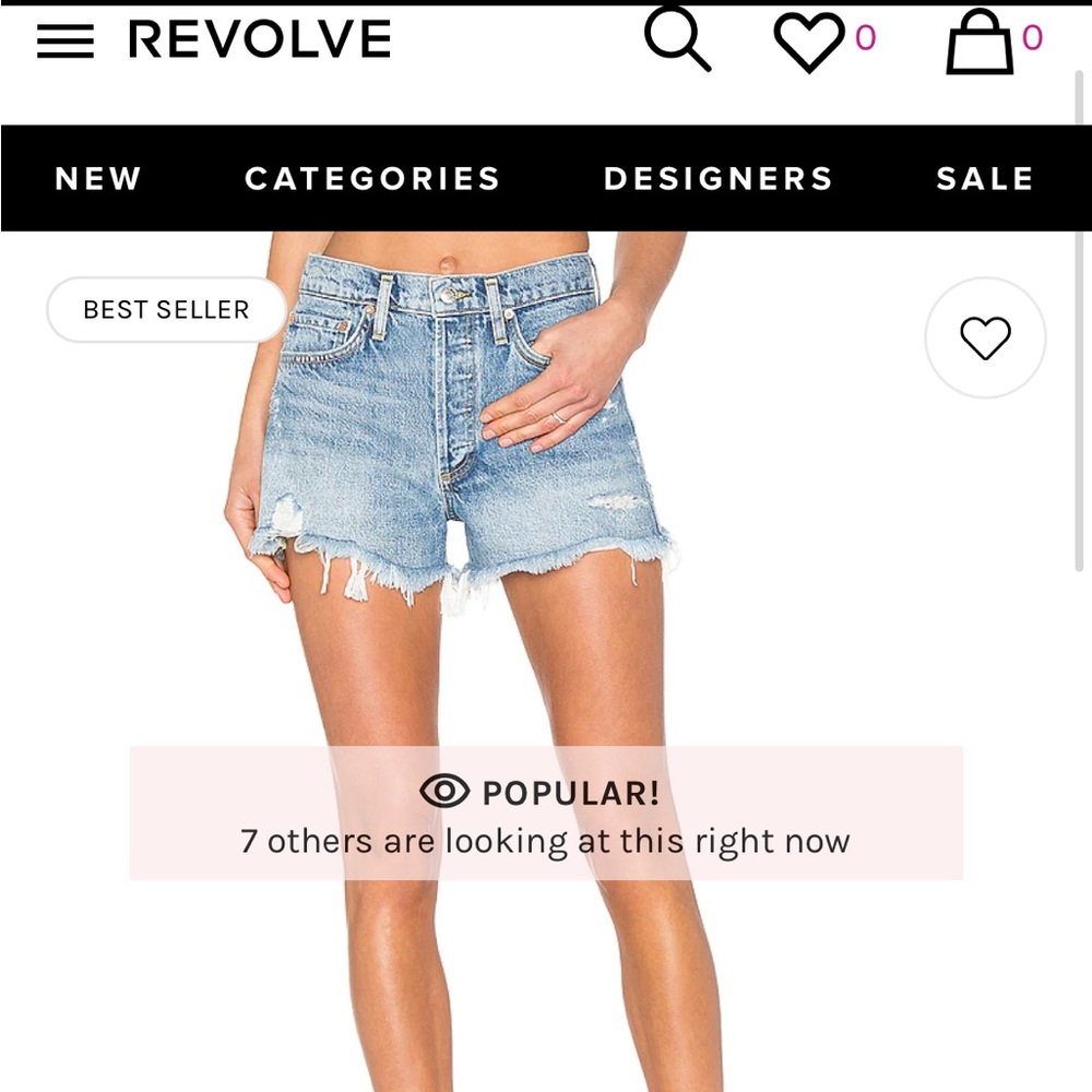 AGOLDE Parker Vintage Cut Off Short